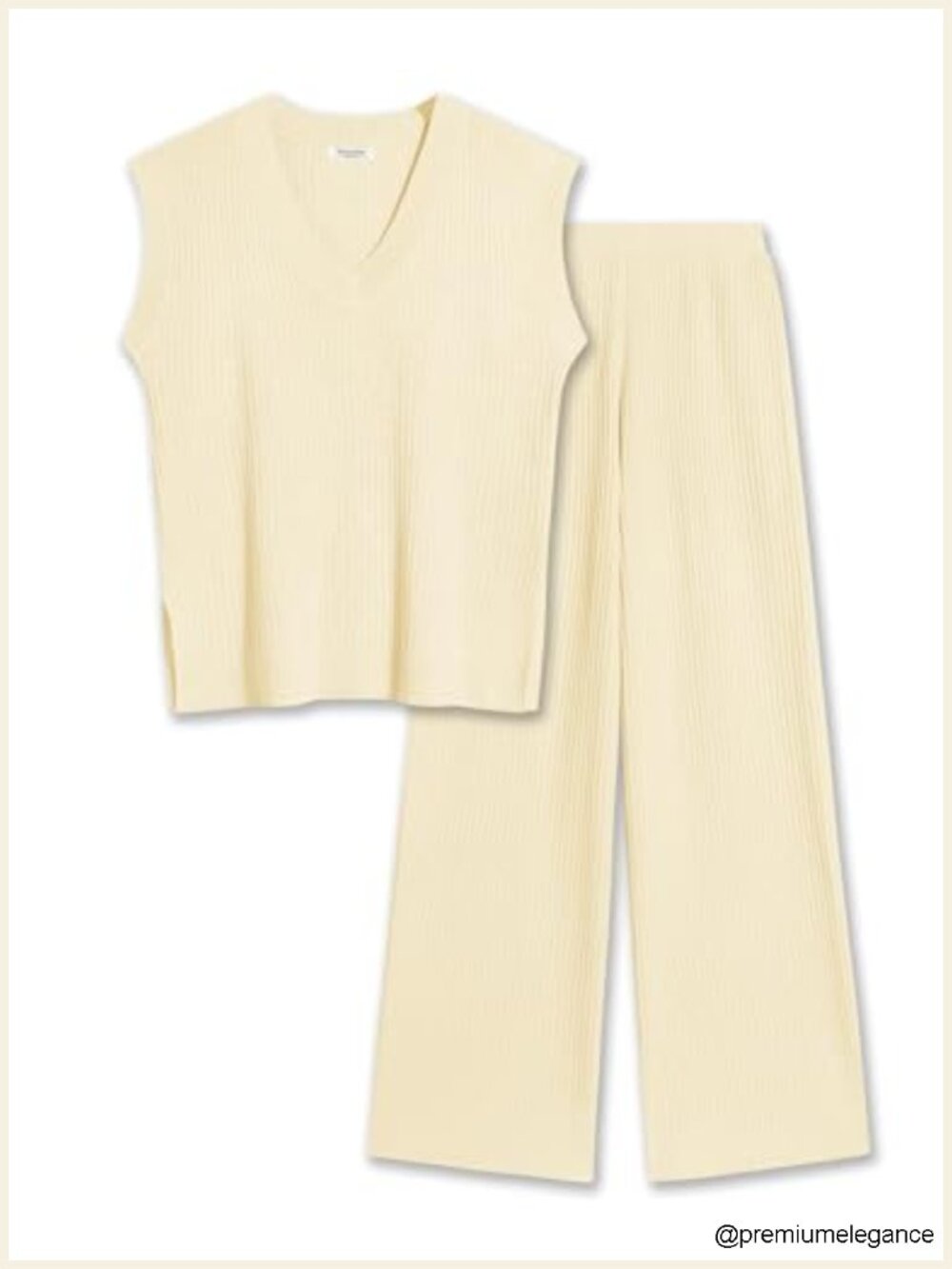 Lounge Sets for Women 2 Piece Knit Sweater Vest and Pants Casual Matching